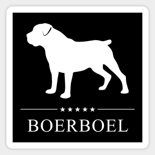 Boerboel Dog White Silhouette Magnet